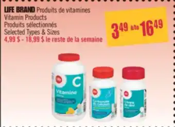 Pharmaprix Life brand vitamin products offer