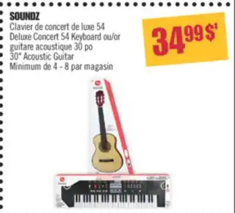 Pharmaprix Soundz clavier de concert de luxe 54 deluxe concert 54 keyboard ou/or guitare acoustique 30 po 30 acoustic guitar offer