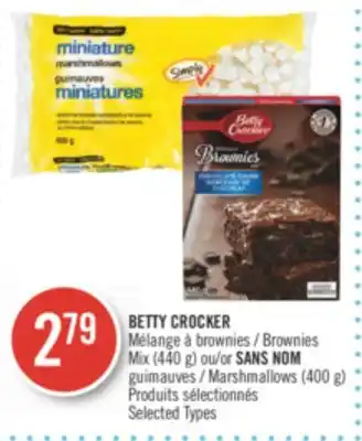 Pharmaprix Betty crocker brownies mix (440 g) or no name marshmallows (400 g) offer