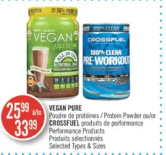 Pharmaprix Vegan pure protein powder or crossfuel performance products offer