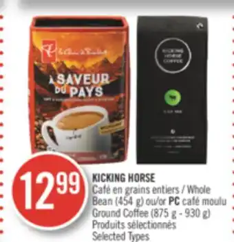 Pharmaprix Kicking horse whole bean (454 g) or pc ground coffee (875 g - 930 g) offer