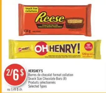 Pharmaprix Hershey's snack size chocolate bars offer