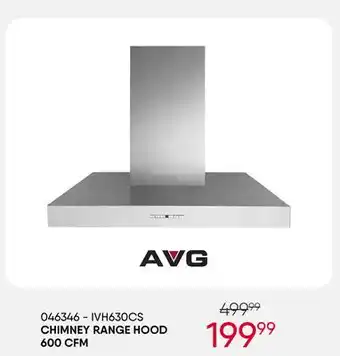 Meubles RD Avg chimney range hood 600 cfm offer