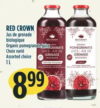 Marché Adonis Red crown jus de grenade biologique offer