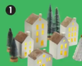 Canadian Tire Canvas 10-pc ceramic house set with led lights offer