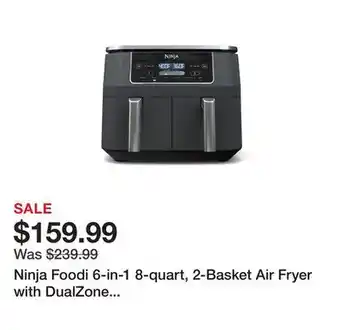 TSC Stores Ninja foodi 6-in-1 8-quart, 2-basket air fryer with dualzone technology offer