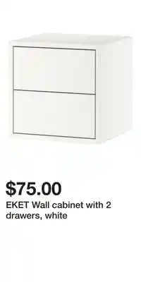 IKEA Eket wall cabinet with 2 drawers, white offer