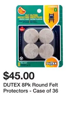 Dollarama Dutex 8pk round felt protectors - case of 36 offer