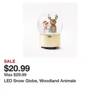Chapters Indigo Led snow globe, woodland animals offer