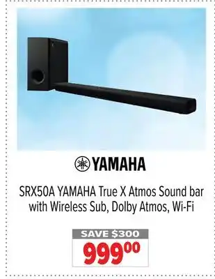 2001 Audio Video Yamaha true x atmos sound bar with wireless sub, dolby atmos, wi-fi offer