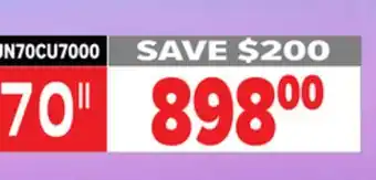 2001 Audio Video Samsung 70 uhd 4k smart crystal display offer