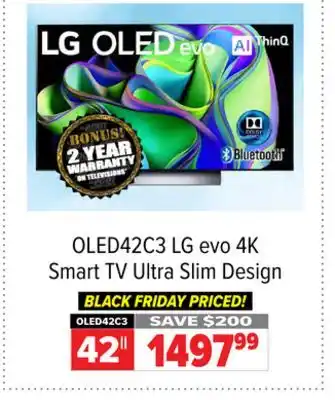 2001 Audio Video Lg 42 evo 4k smart tv ultra slim design offer