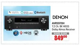 2001 Audio Video Denon 7.2 ch. 8k heos dolby atmos receiver offer