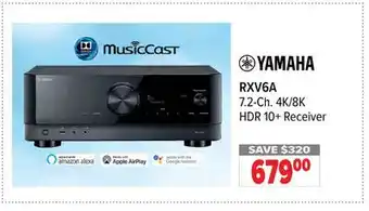 2001 Audio Video Yamaha 7.2-ch. 4k/8k hdr 10+ receiver offer