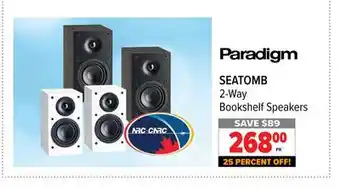 2001 Audio Video Paradigm 2-way bookshelf speakers offer
