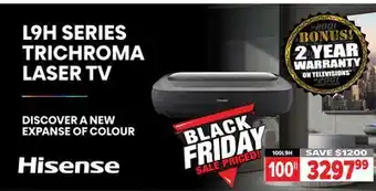 2001 Audio Video Hisense 100 l9h series trichroma laser tv offer