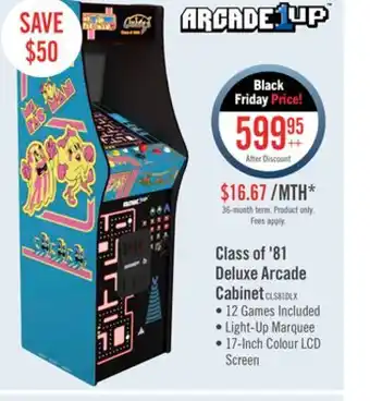 The Brick Arcade1up class of '81 deluxe 12-in-1 arcade cabinet offer