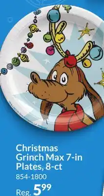 Party City Christmas traditional dr. suess grinch max plates, 7-in, 8-pk offer