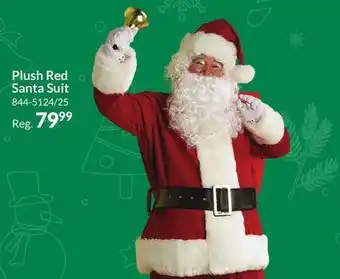 Party City Adult plush red santa suit offer