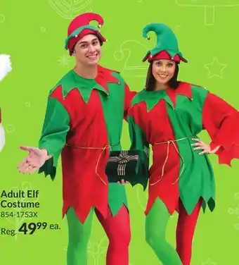 Party City Adult christmas elf costume set offer