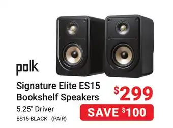 Visions Electronics Polk signature elite es15 bookshelf speakers offer