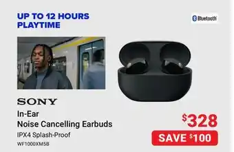 Visions Electronics Sony in-ear noise cancelling earbuds offer