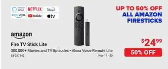 Visions Electronics Amazon fire tv stick lite offer
