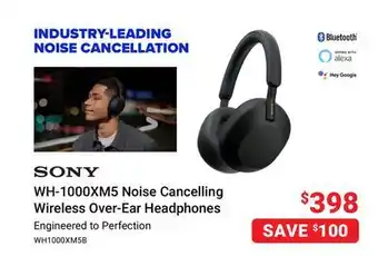 Visions Electronics Sony wh-1000xm5 noise cancelling wireless over-ear headphones offer