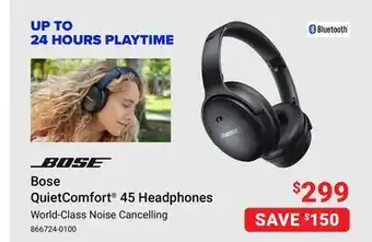 Visions Electronics Bose quietcomfort 45 headphones offer