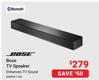Visions Electronics Bose tv speaker offer