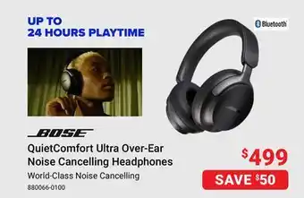 Visions Electronics Bose quietcomfort ultra over-ear noise cancelling headphones offer