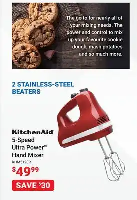 Visions Electronics Kitchenaid 5-speed ultra power hand mixer offer