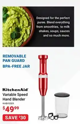 Visions Electronics Kitchenaid variable speed hand blender offer
