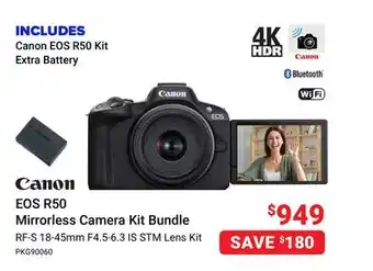 Visions Electronics Canon eos r50 mirrorless camera kit bundle offer