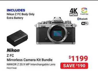 Visions Electronics Nikon z fc mirrorless camera kit bundle offer