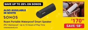 Visions Electronics Sonos roam portable waterproof smart speaker offer