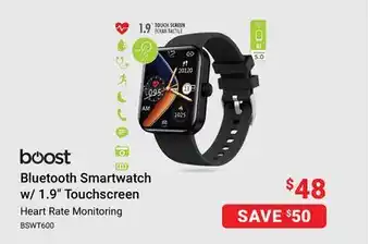 Visions Electronics Boost bluetooth smartwatch w/ 1.9 touchscreen offer