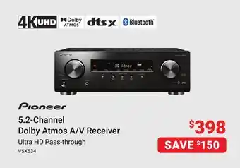 Visions Electronics Pioneer 5.2-channel dolby atmos a/v receiver offer
