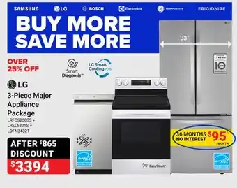 Visions Electronics Lg 3-piece major appliance package offer