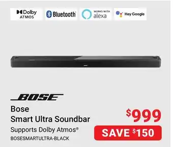 Visions Electronics Bose smart ultra soundbar offer