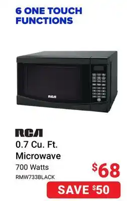 Visions Electronics Rca 0.7 cu. ft. microwave offer