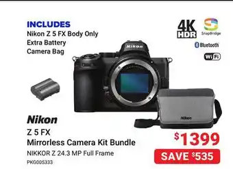 Visions Electronics Nikon z 5 fx mirrorless camera kit bundle offer