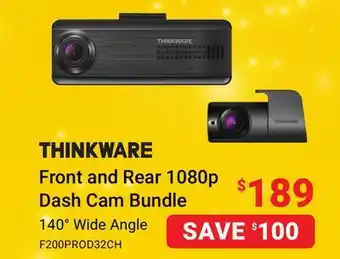 Visions Electronics Thinkware front and rear 1080p dash cam bundle offer