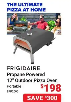 Visions Electronics Frigidaire propane powered 12 outdoor pizza oven offer