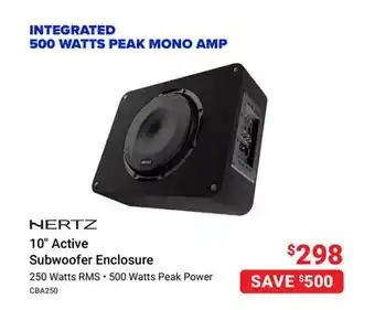 Visions Electronics Hertz 10 active subwoofer enclosure offer