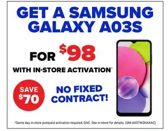 Visions Electronics Samsung galaxy a03s offer
