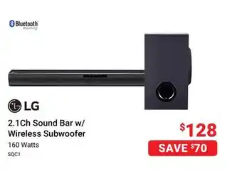 Visions Electronics Lg 2.1ch sound bar w/wireless subwoofer offer