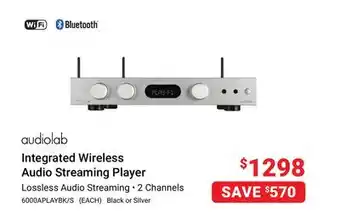 Visions Electronics Audiolab integrated wireless audio streaming player offer