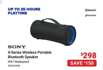 Visions Electronics Sony x-series wireless portable bluetooth speaker offer