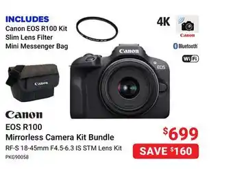 Visions Electronics Canon eos r100 mirrorless camera kit bundle offer